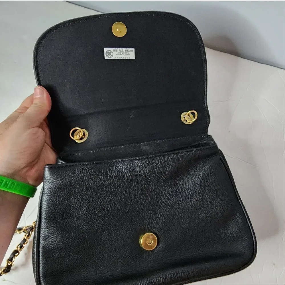 Toni Leather with Chain Purse Vintage